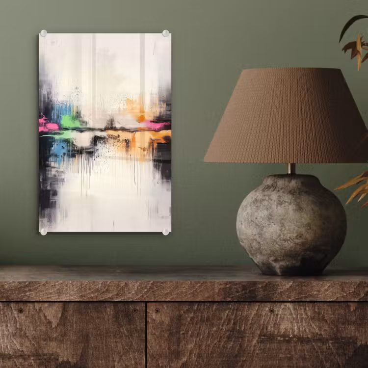 Glas schilderij - Abstract - Kleurexplosie - Landschap — 4