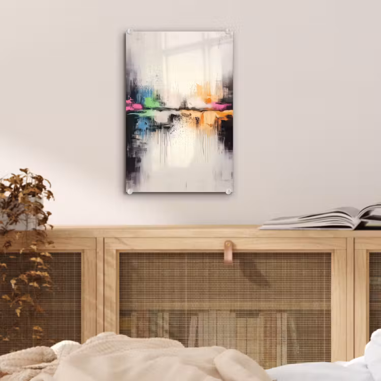 Glas schilderij - Abstract - Kleurexplosie - Landschap — 5