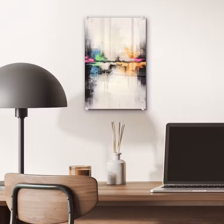 Glas schilderij - Abstract - Kleurexplosie - Landschap — 7