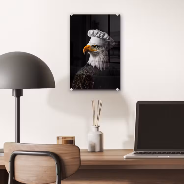 Glas schilderij - Arend -Amerika - Koksmuts - Vogel - Stoer — 7