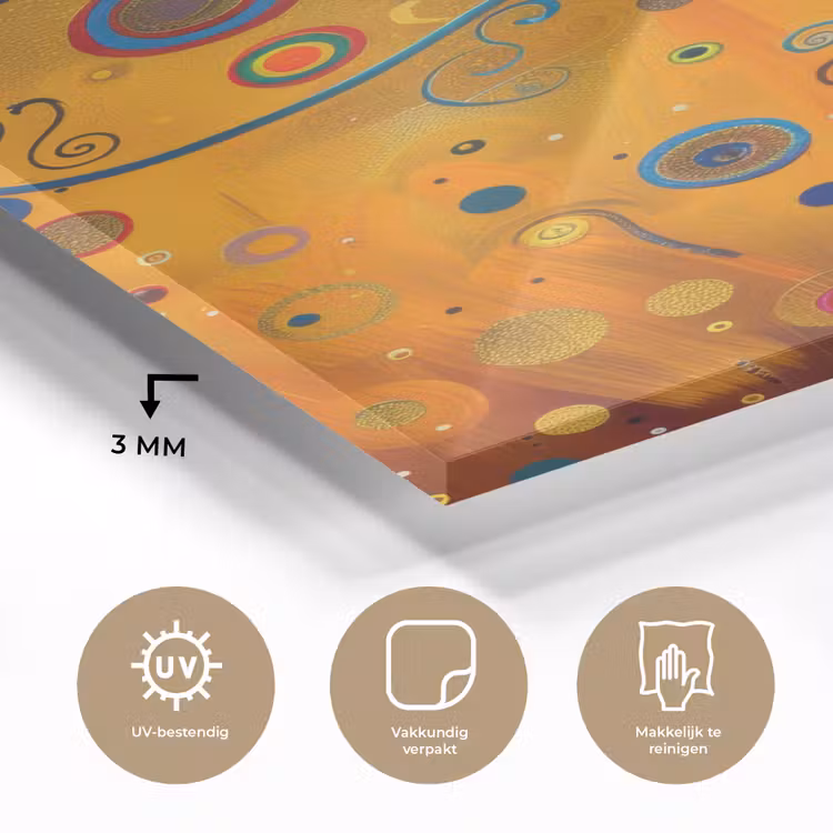 Glas schilderij - Abstract - Boom - Levensboom - Modern — 3