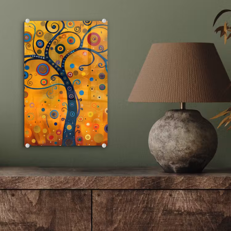 Glas schilderij - Abstract - Boom - Levensboom - Modern — 4