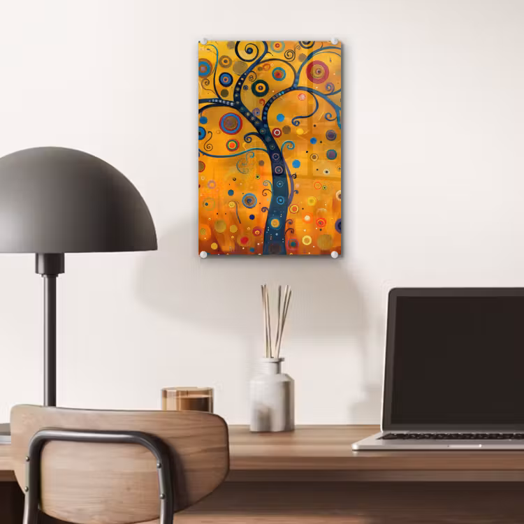 Glas schilderij - Abstract - Boom - Levensboom - Modern — 7