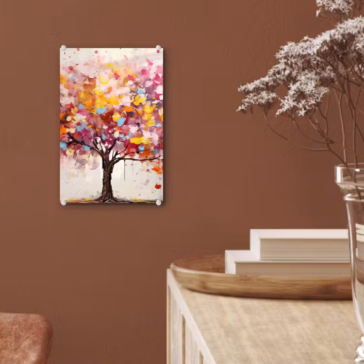 Glas schilderij - Aquarel - Boom - Kunst - Abstract — 6