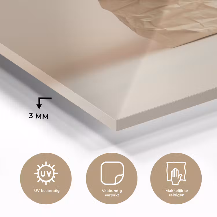 Glas schilderij - Baguette - Brood - Stokbrood - Beige — 3