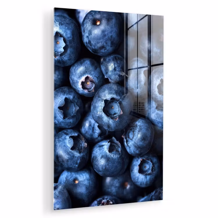 Glas schilderij - Bessen - Blauw - Fruit — 1
