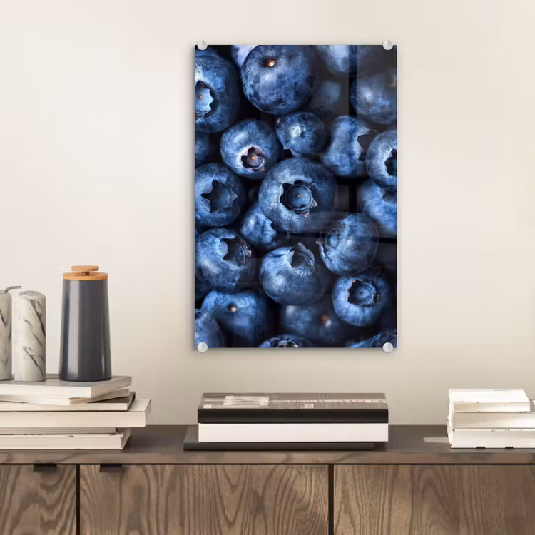 Glas schilderij - Bessen - Blauw - Fruit — 2