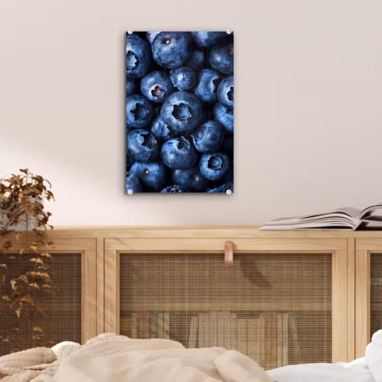 Glas schilderij - Bessen - Blauw - Fruit — 5