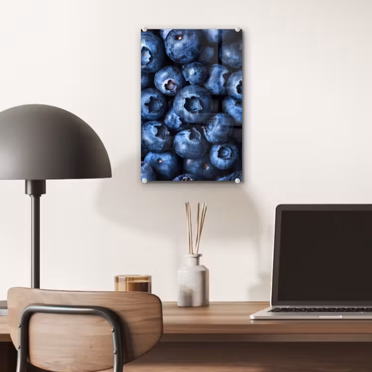 Glas schilderij - Bessen - Blauw - Fruit — 7