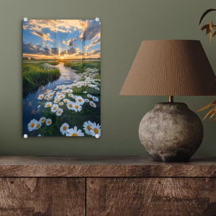 Glas schilderij - Beekje - Landschap - Margriet — 4