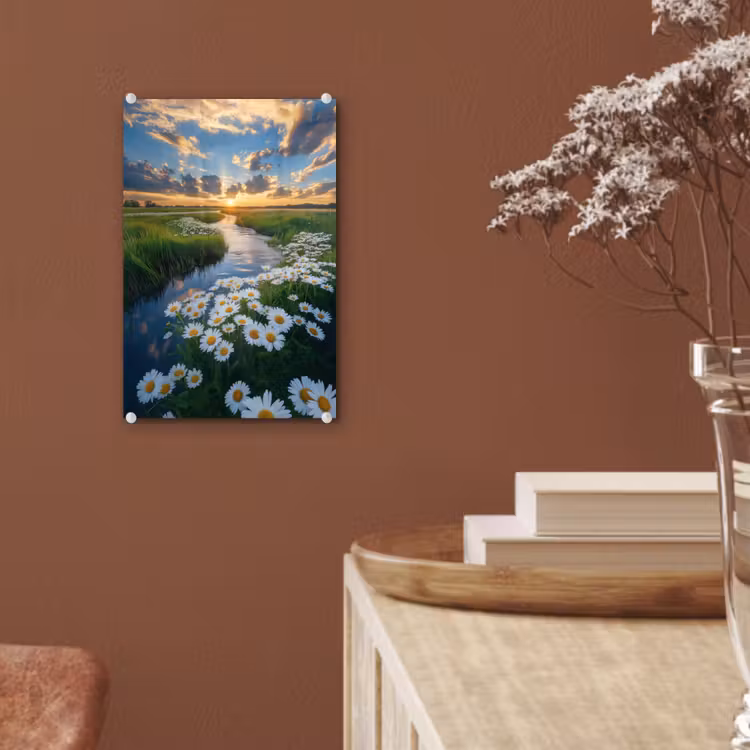 Glas schilderij - Beekje - Landschap - Margriet — 6