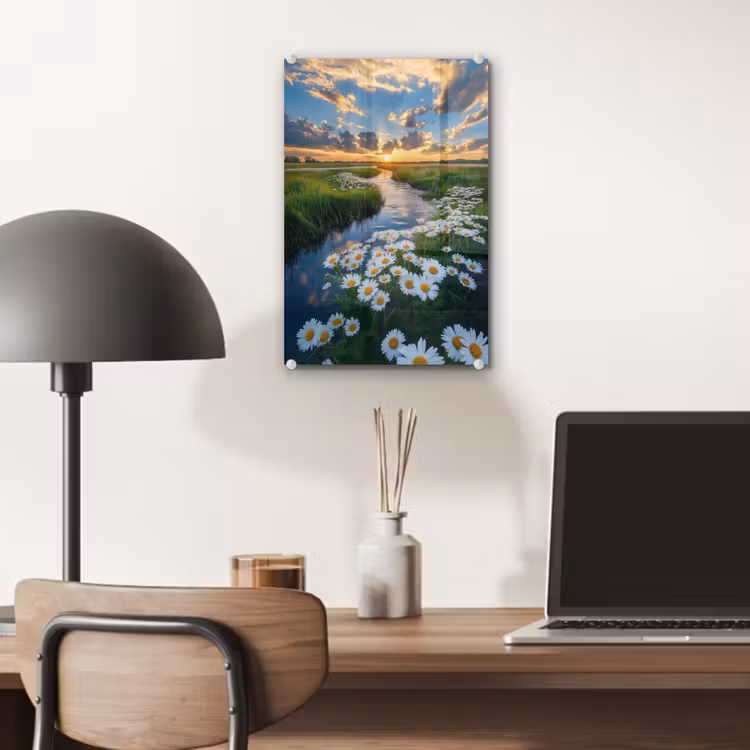 Glas schilderij - Beekje - Landschap - Margriet — 7