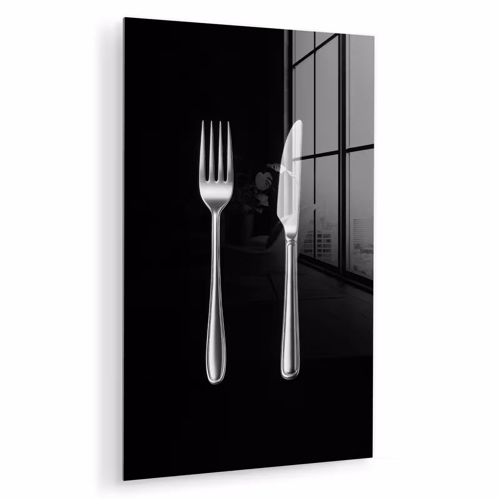 Glas schilderij - Bestek - Klassiek - Elegant — 1