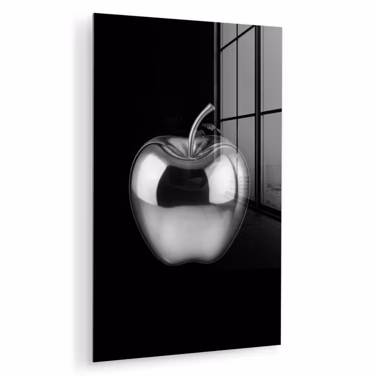 Glas schilderij - Appel - Metallic - Symmetrisch — 1