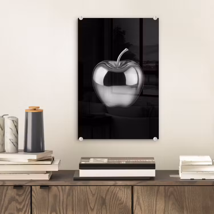 Glas schilderij - Appel - Metallic - Symmetrisch — 2