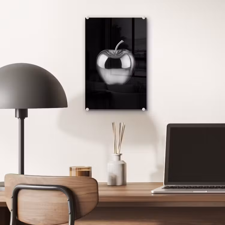 Glas schilderij - Appel - Metallic - Symmetrisch — 7