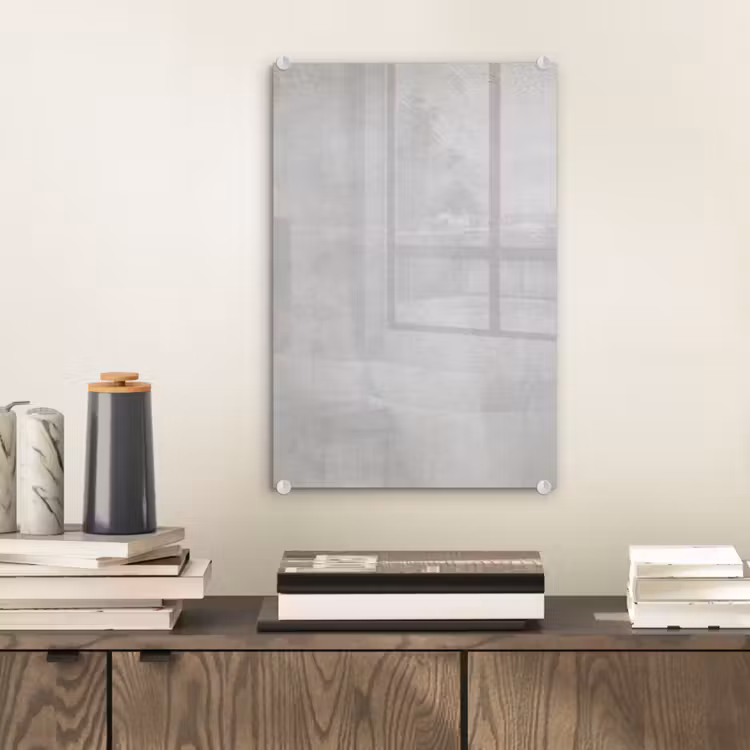 Glas schilderij - Beton - Grijs - Cement - Industrieel - Structuur — 1