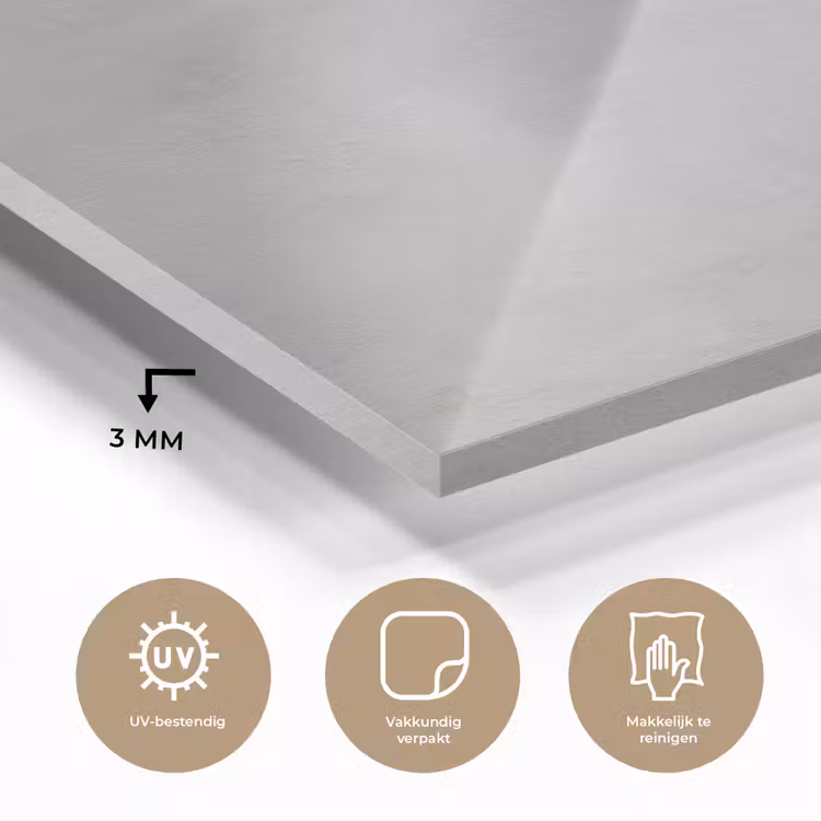 Glas schilderij - Beton - Grijs - Cement - Industrieel - Structuur — 2