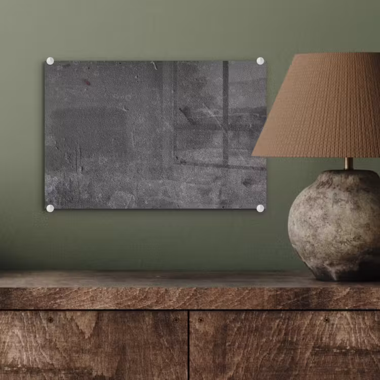 Glas schilderij - Beton - Grijs - Lijn - Vormen — 3