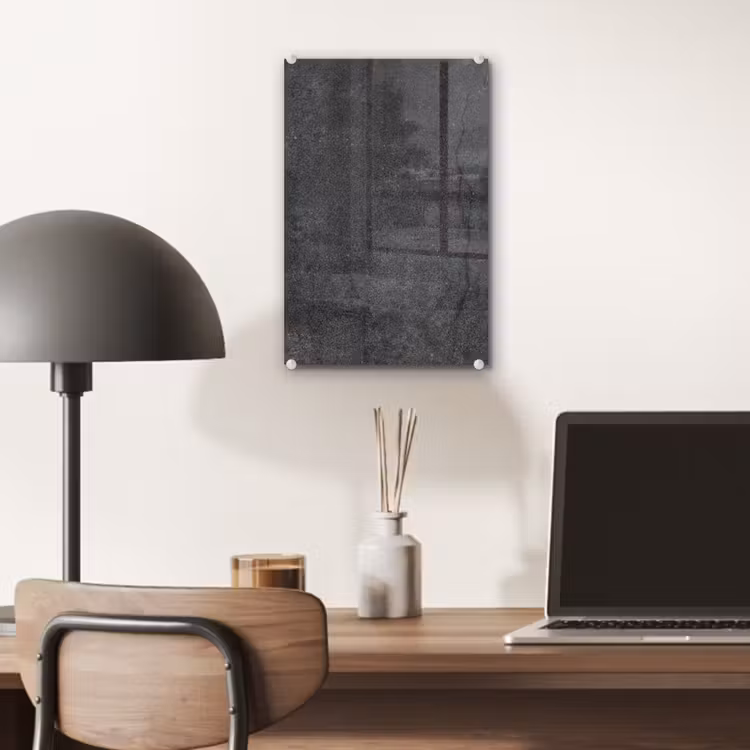 Glas schilderij - Beton - Zwart - Grijs - Rustiek - Industrieel — 6