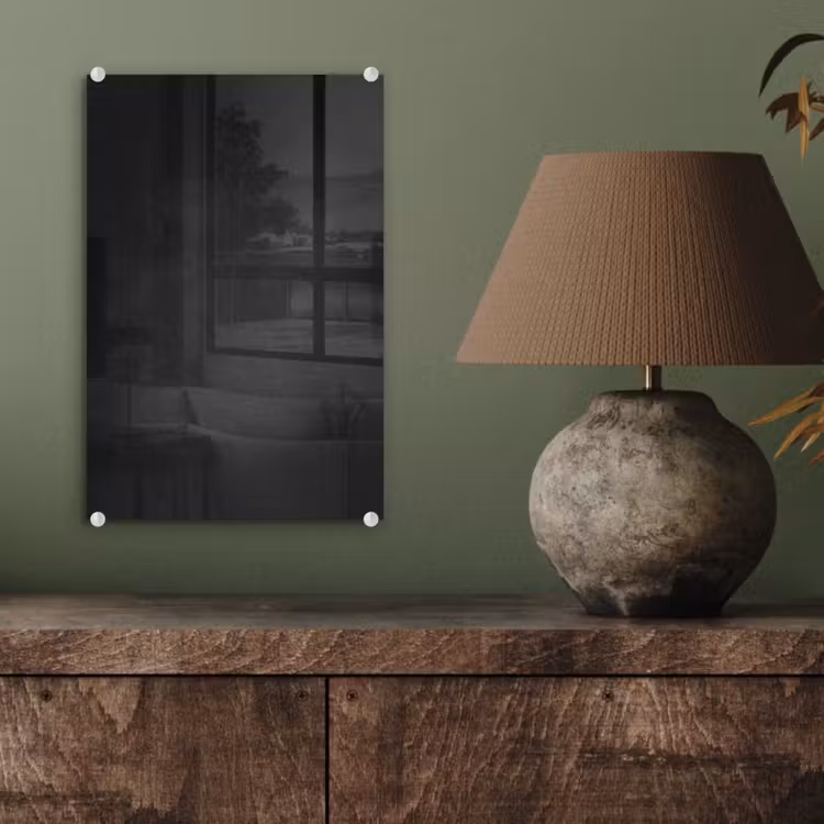 Glas schilderij - Beton - Zwart - Grijs - Structuur - Industrieel — 3