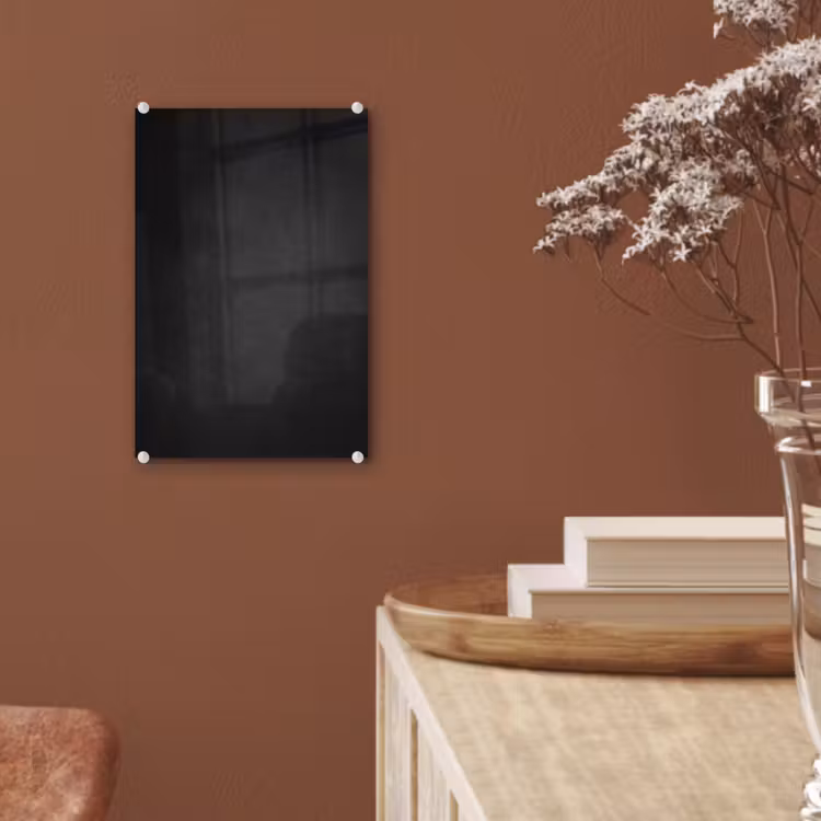 Glas schilderij - Beton - Zwart - Grijs - Structuur - Industrieel — 5