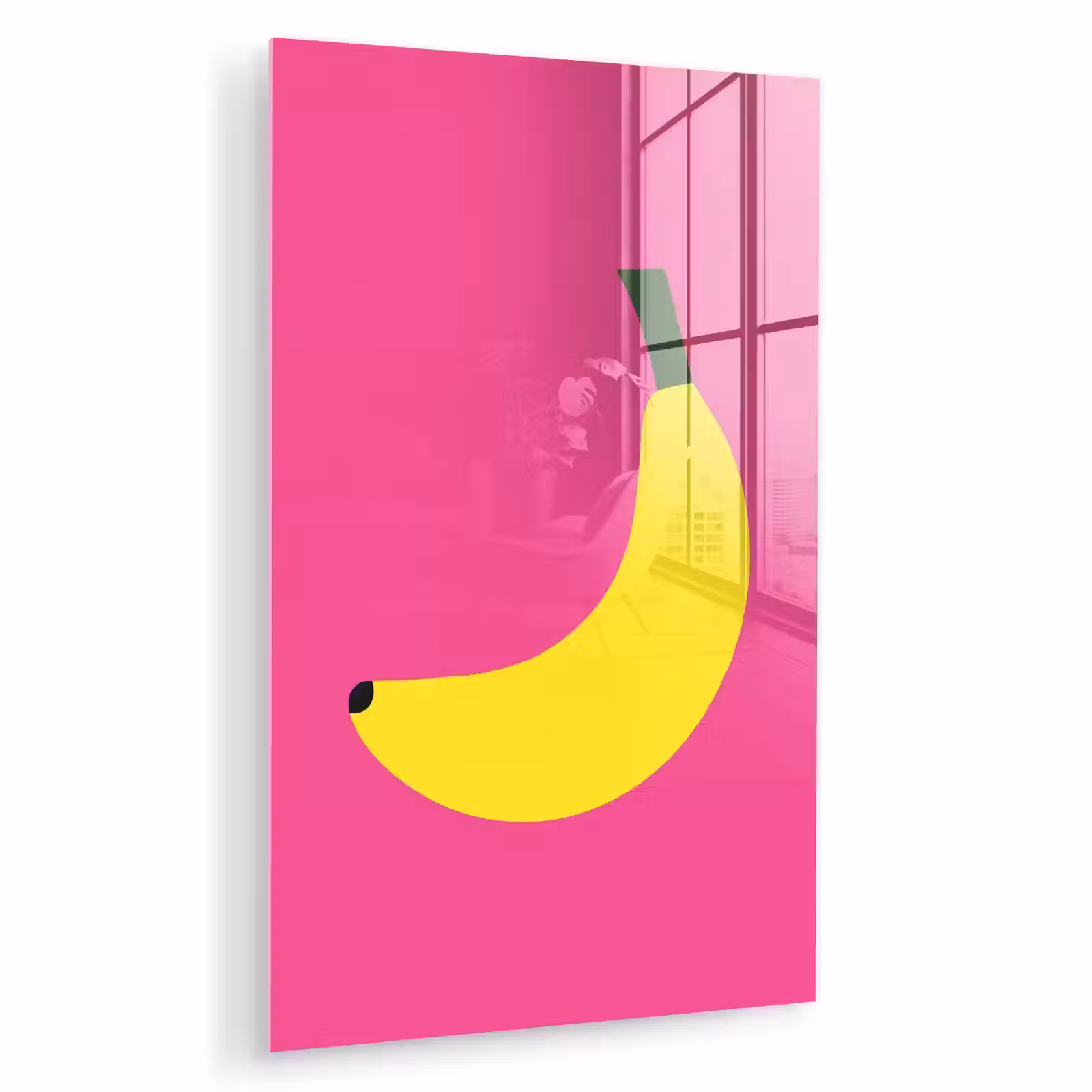 Glas schilderij - Banaan - Geel - Fruit — 1