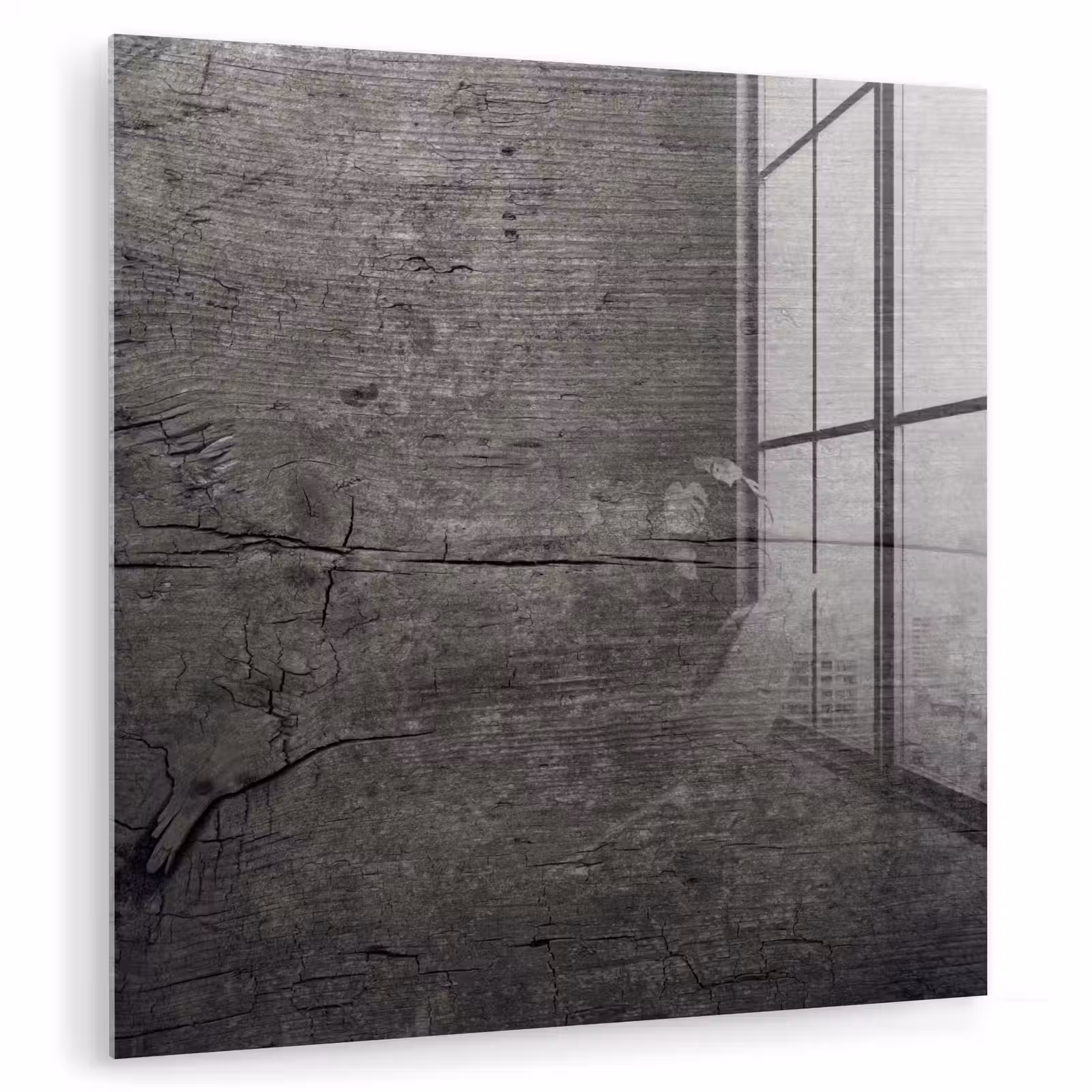 Glas schilderij - Beton - Grijs - donker — 1