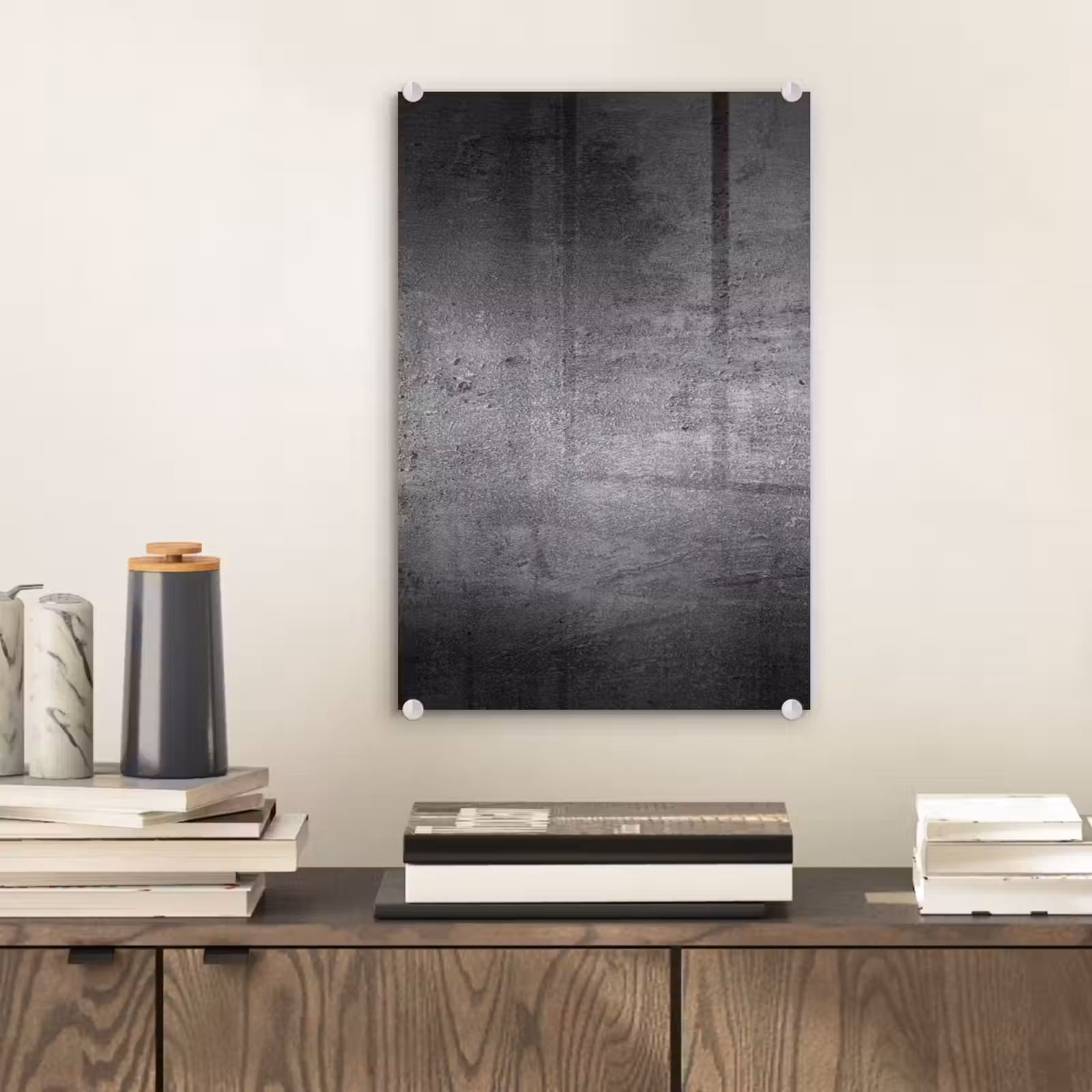 Glas schilderij - Beton - Grijs - Retro - Cement - Textuur — 1
