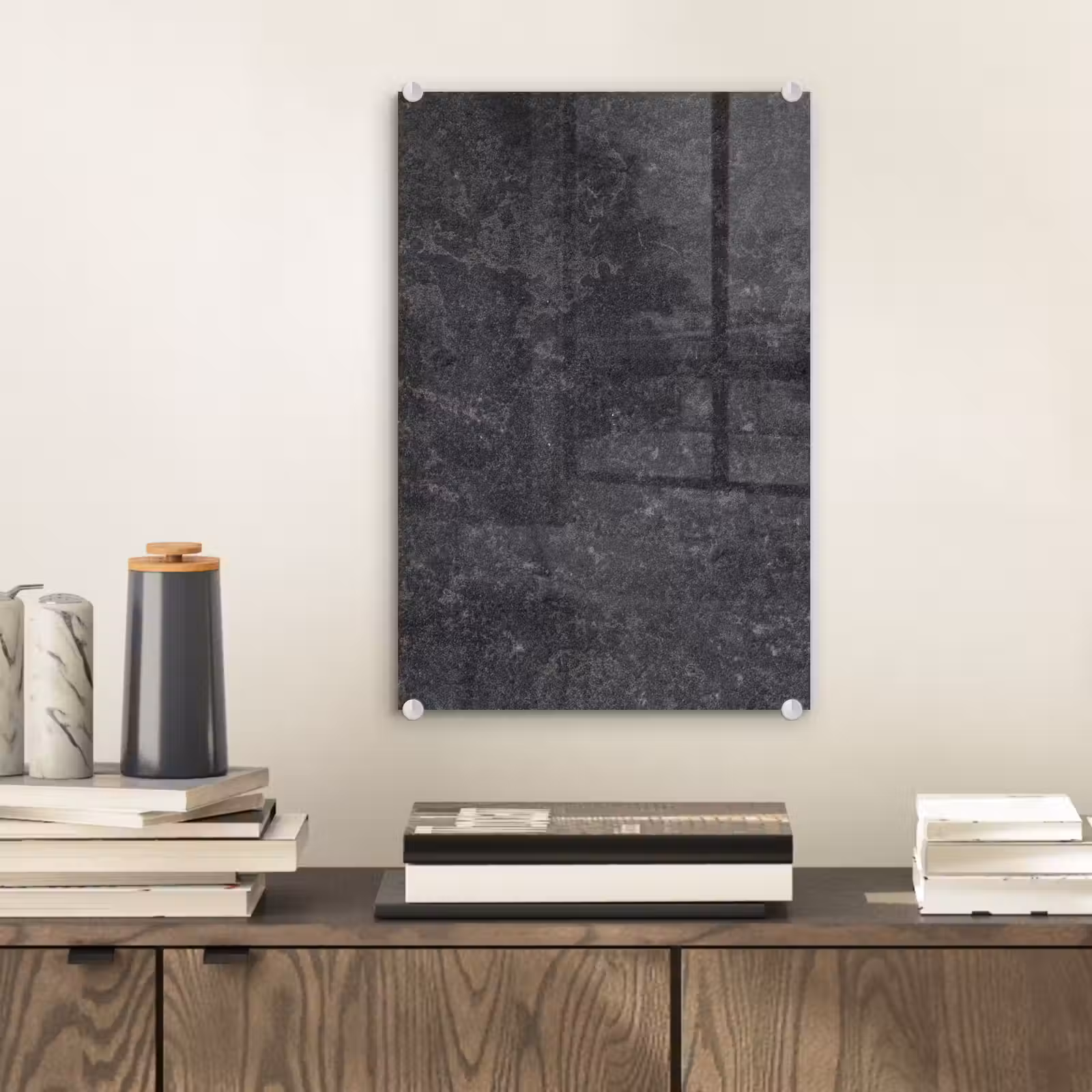 Glas schilderij - Beton - Grijs - Textuur - Retro - Industrieel — 1