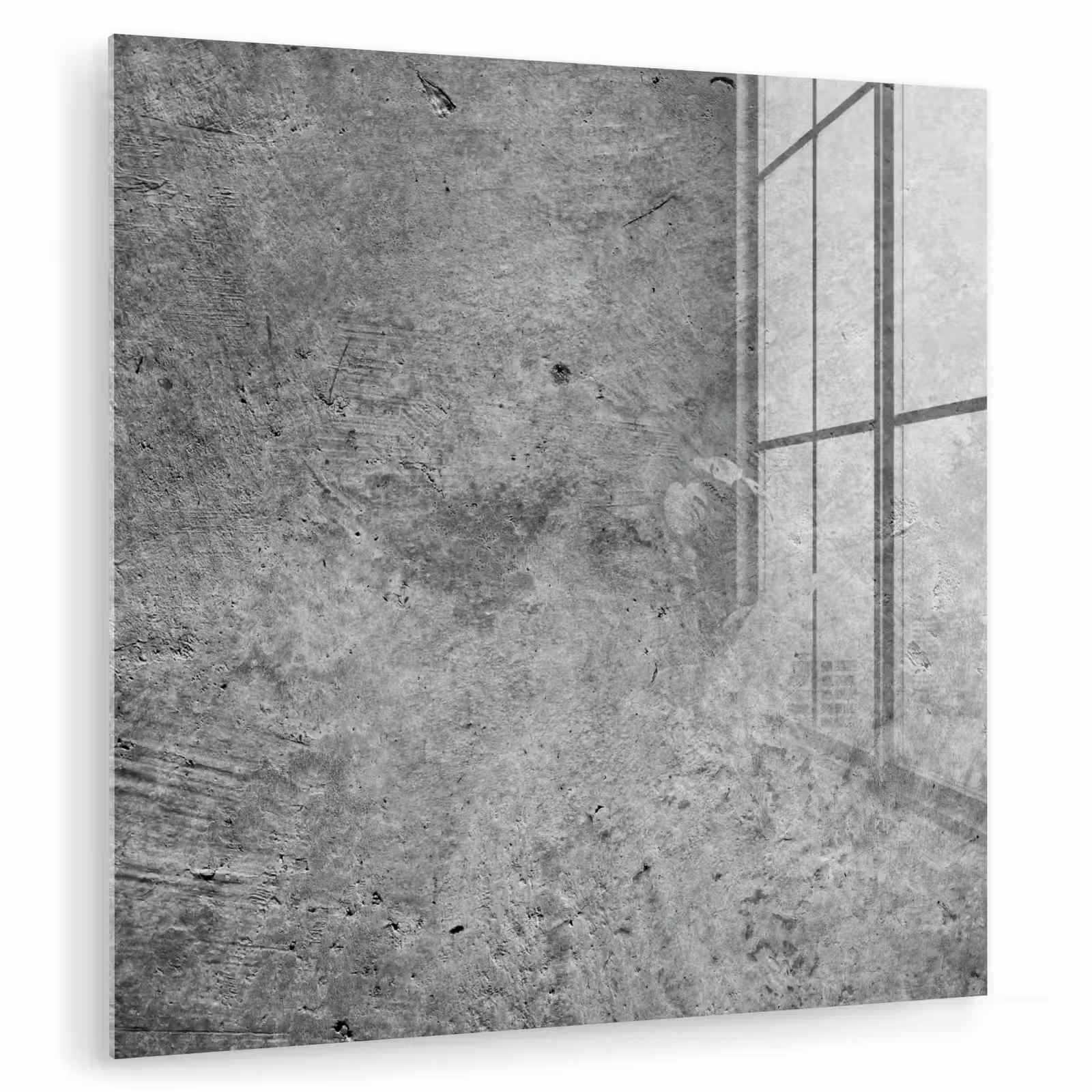 Glas schilderij - Beton - Leisteen - Grijs -Betonstructuur — 1