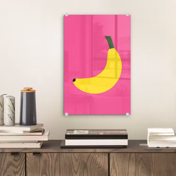 Glas schilderij - Banaan - Geel - Fruit — 2