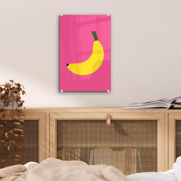 Glas schilderij - Banaan - Geel - Fruit — 5