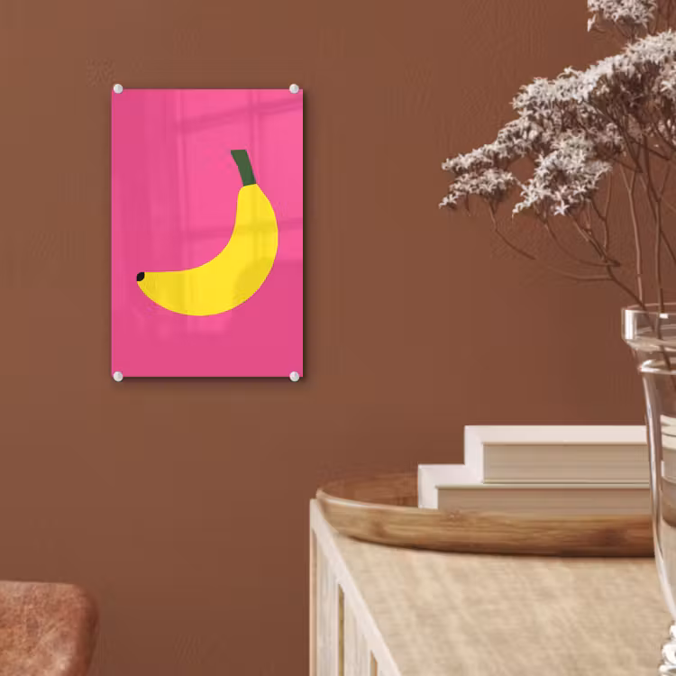 Glas schilderij - Banaan - Geel - Fruit — 6