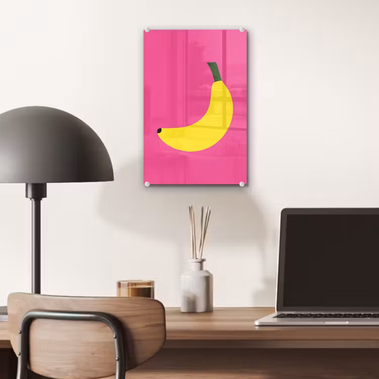 Glas schilderij - Banaan - Geel - Fruit — 7