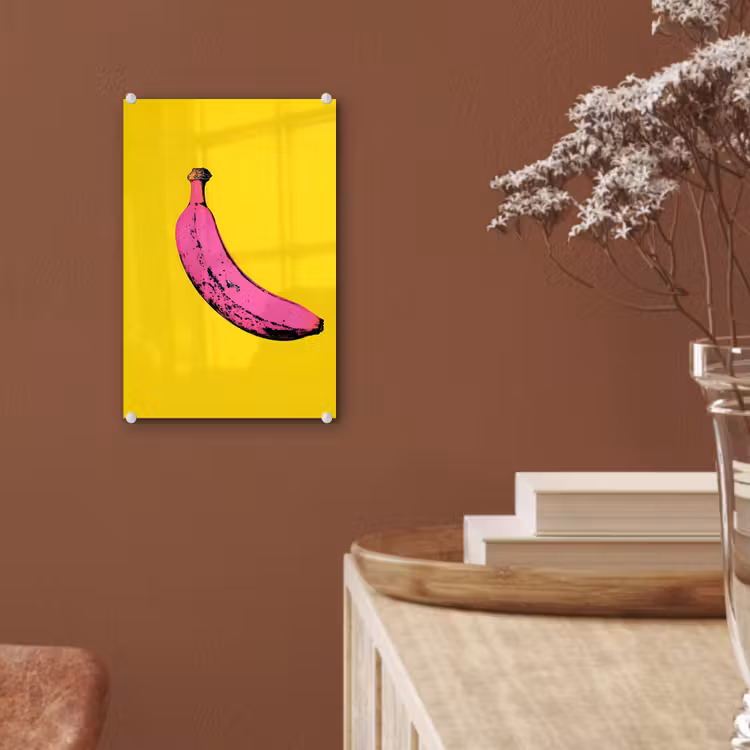Glas schilderij - Banaan - Grafisch - Geel — 6