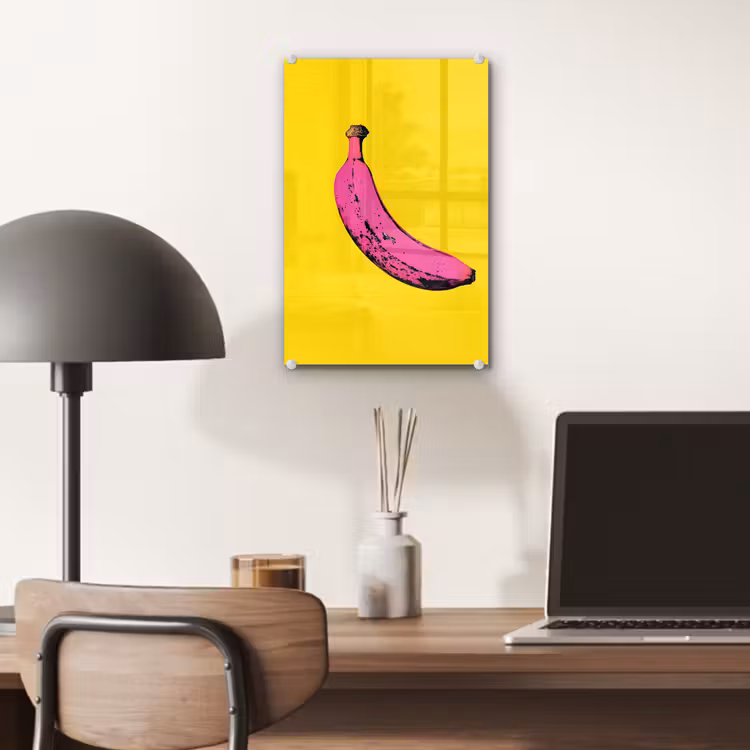 Glas schilderij - Banaan - Grafisch - Geel — 7