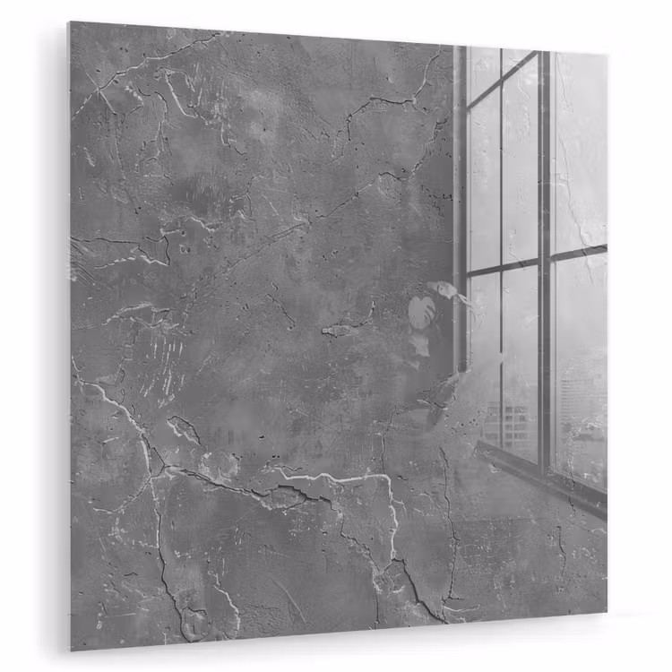 Glas schilderij - Beton - Grijs - Abstract - Betonlook — 1