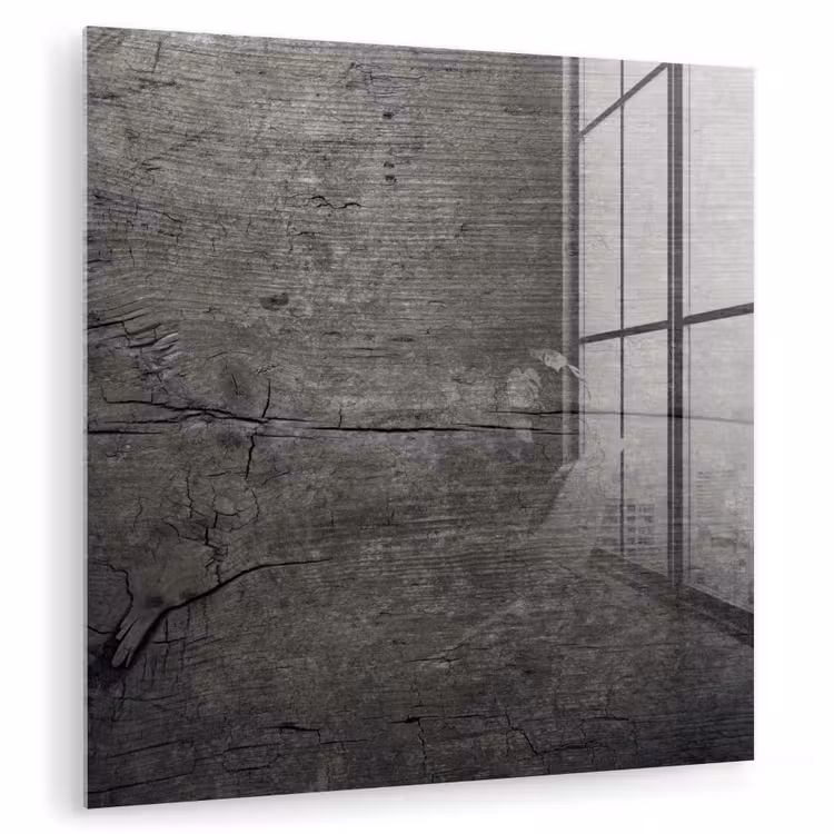 Glas schilderij - Beton - Grijs - donker — 1