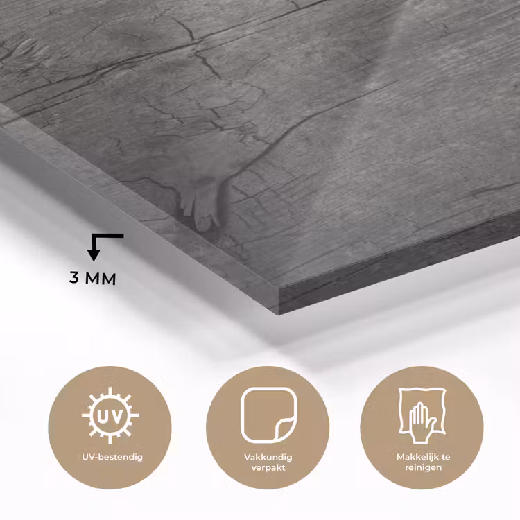Glas schilderij - Beton - Grijs - donker — 3