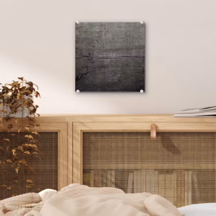 Glas schilderij - Beton - Grijs - donker — 5
