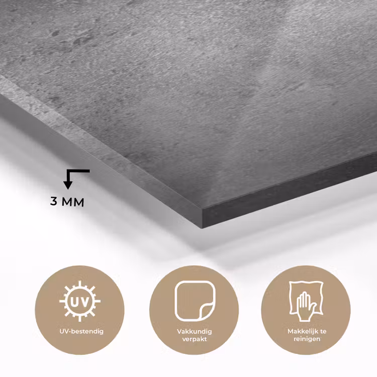 Glas schilderij - Beton - Grijs - Retro - Cement - Textuur — 2