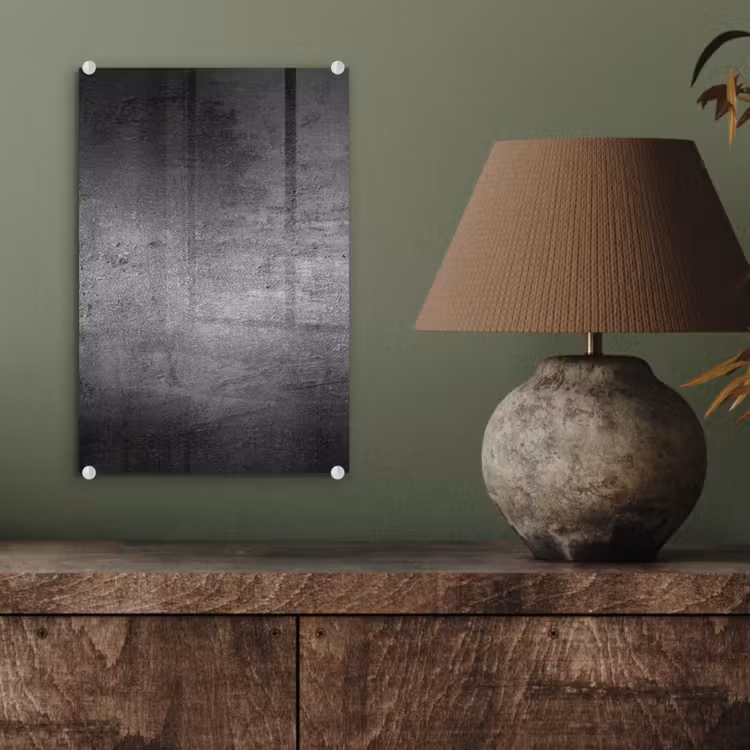 Glas schilderij - Beton - Grijs - Retro - Cement - Textuur — 3