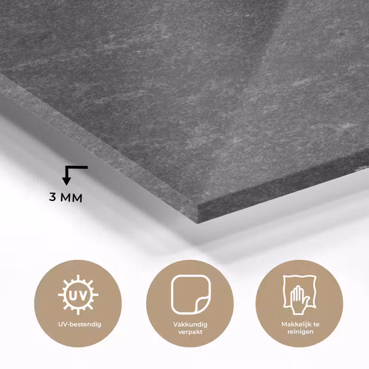 Glas schilderij - Beton - Grijs - Textuur - Retro - Industrieel — 2