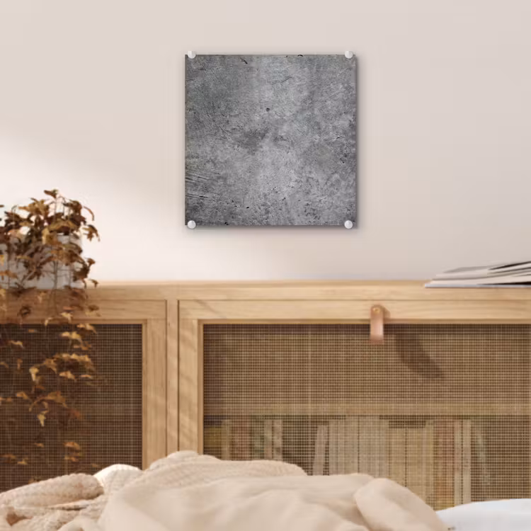 Glas schilderij - Beton - Leisteen - Grijs -Betonstructuur — 5
