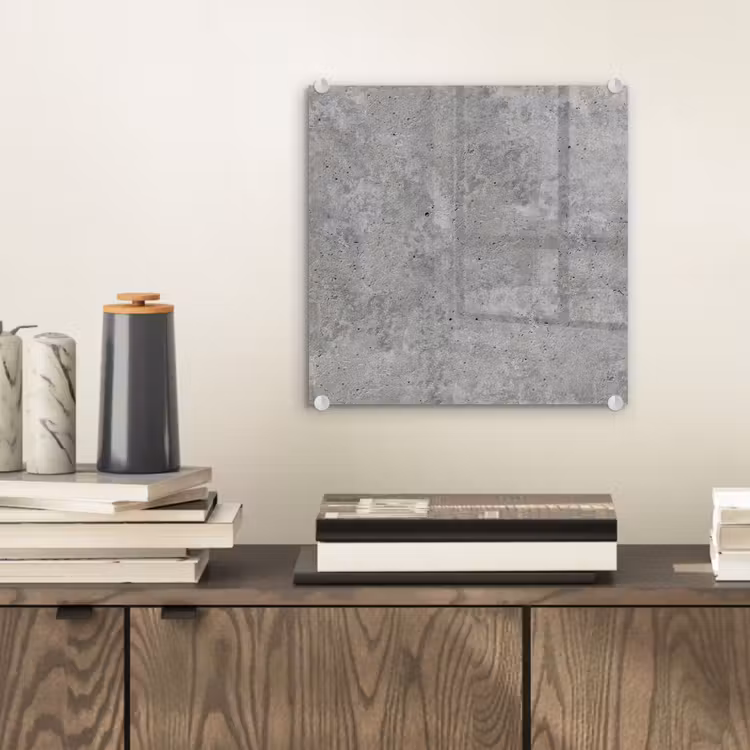 Glas schilderij - Beton - Leisteen - Grijs - Betonstructuur — 2
