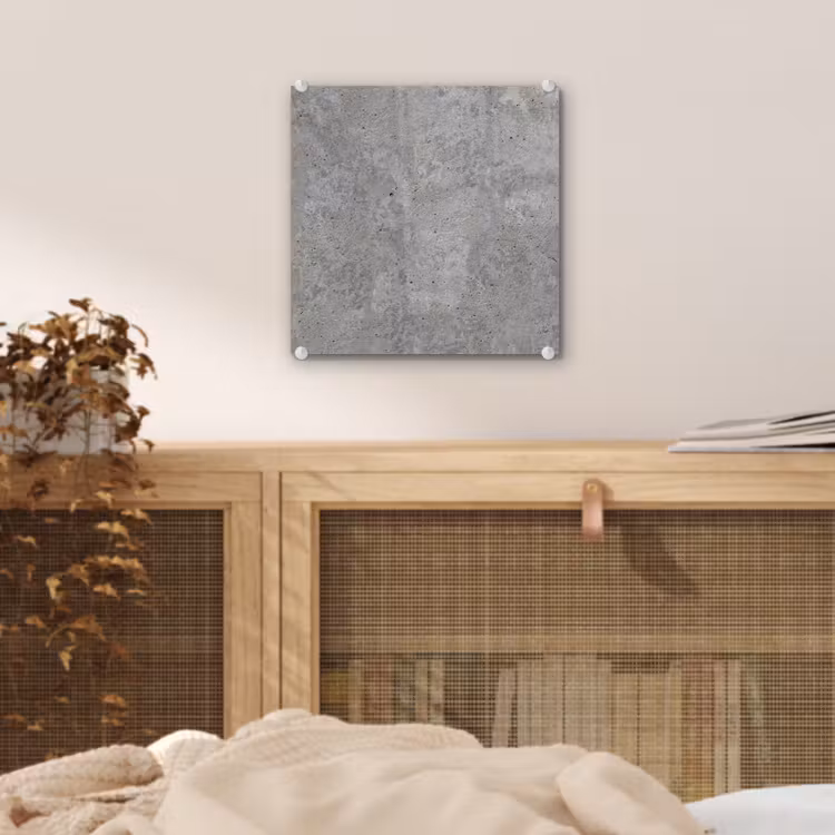 Glas schilderij - Beton - Leisteen - Grijs - Betonstructuur — 5