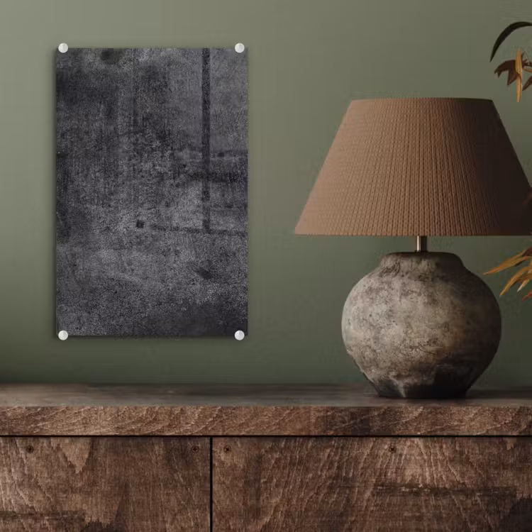 Glas schilderij - Beton - Structuur - Retro - Zwart - Grijs - Rustiek — 3