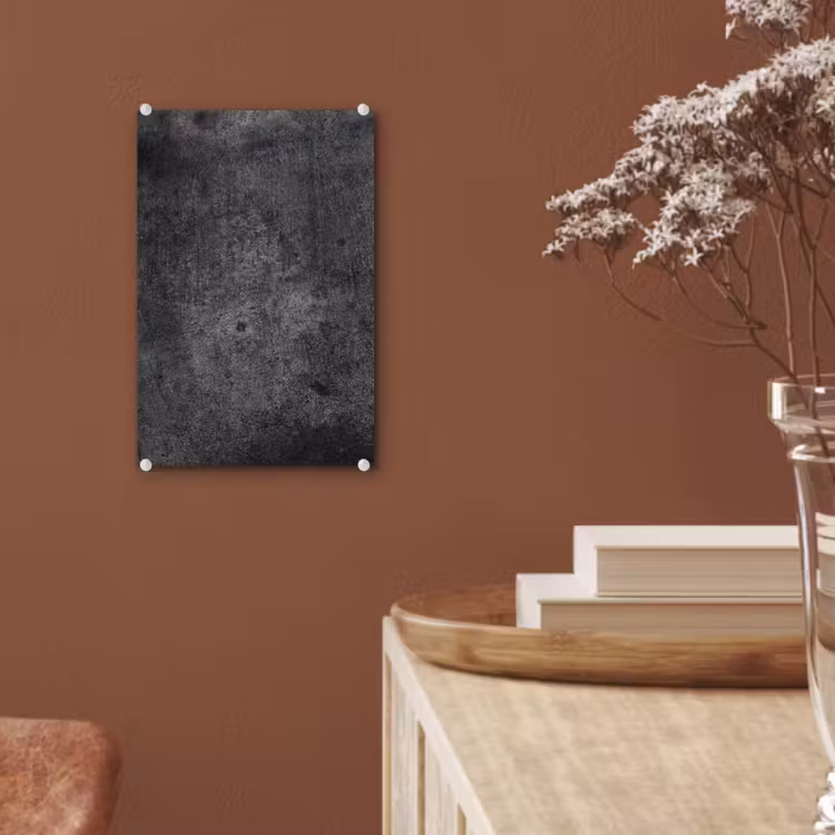 Glas schilderij - Beton - Structuur - Retro - Zwart - Grijs - Rustiek — 5