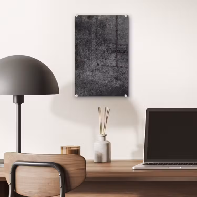 Glas schilderij - Beton - Structuur - Retro - Zwart - Grijs - Rustiek — 6